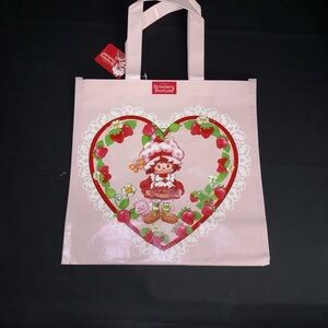 Strawberry Shortcake Pink Heart Tote Bag
